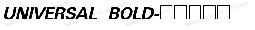 UNIVERSAL BOLD字体转换
